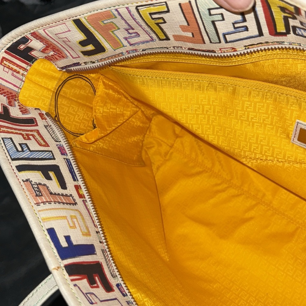 Preloved Fendi tote large multicolor excellent condition 15”X 10” - Picture 8 of 15